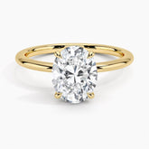 Anel Solitário em Ouro com Pedra Oval 1ct a 2.5ct Melanie - Volpi Joias